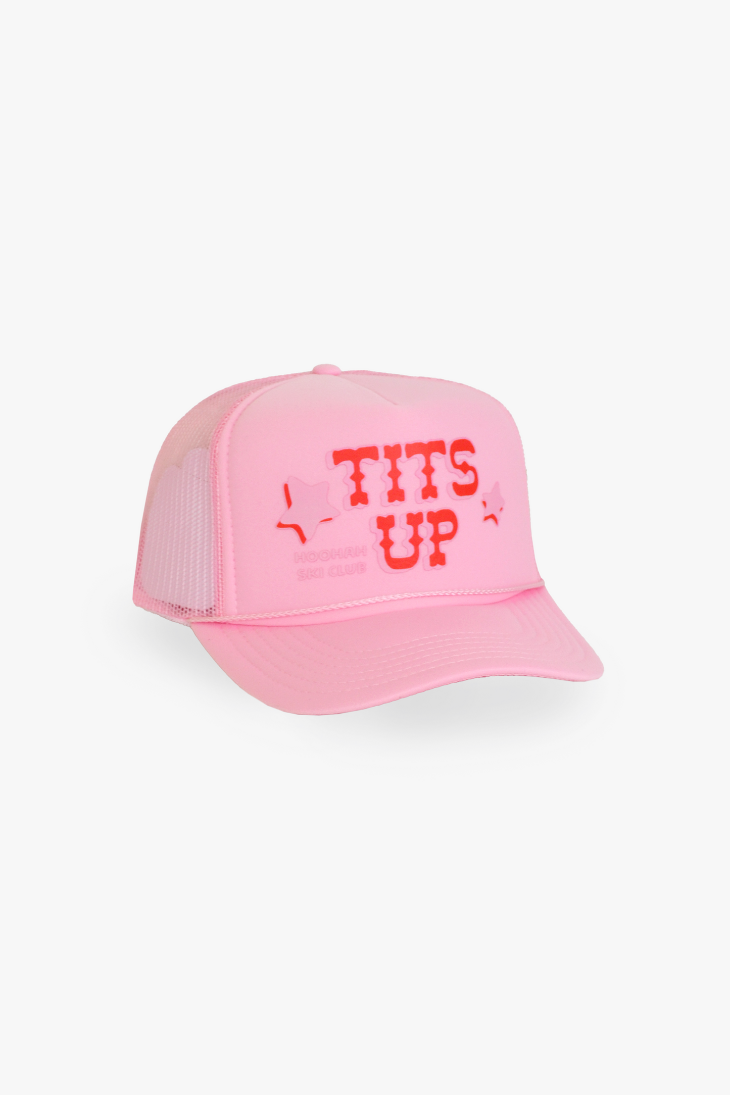 Tits Up Trucker Hat in Pink