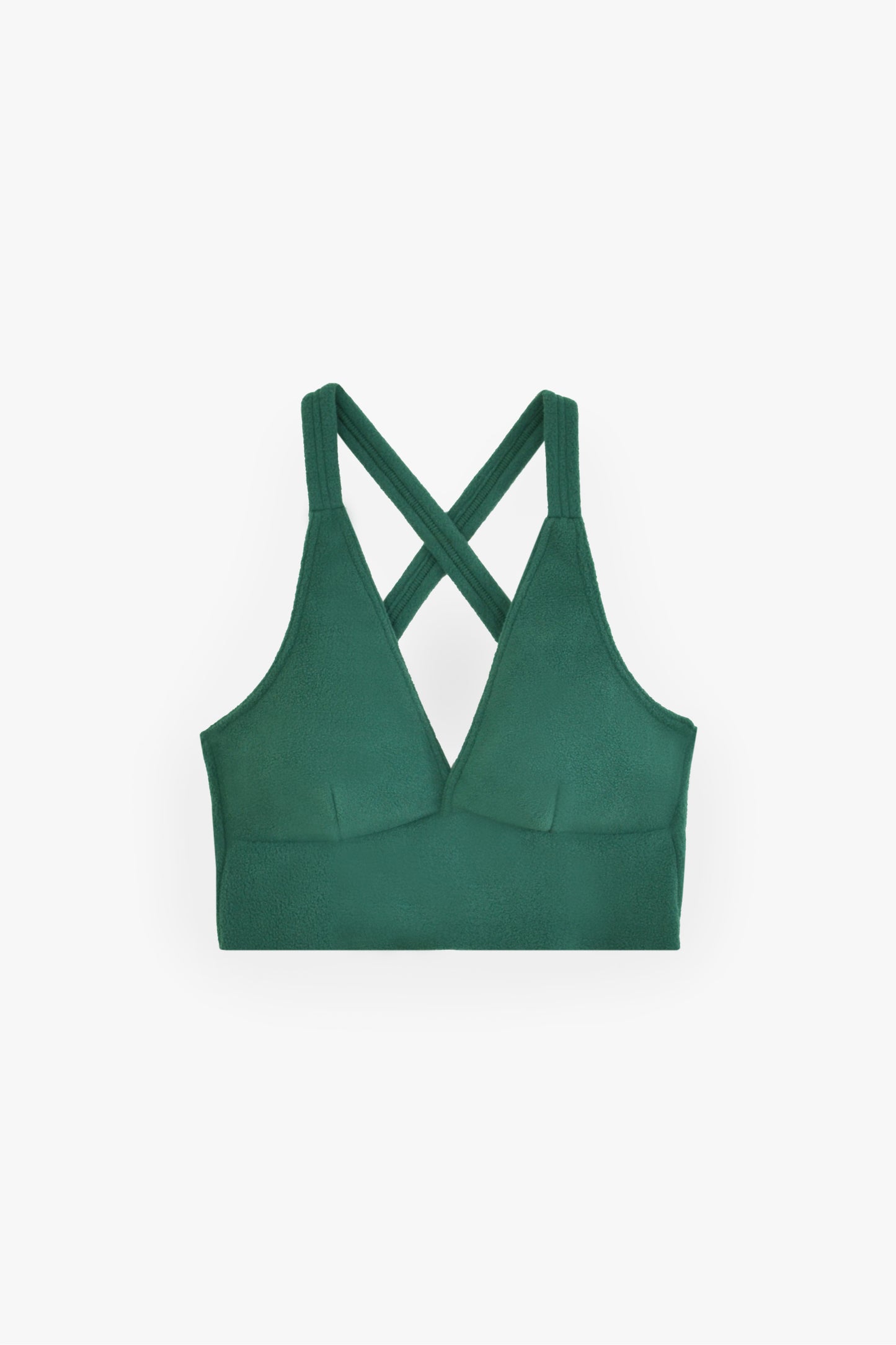 Fuzzy Crop Top in Pineneedle