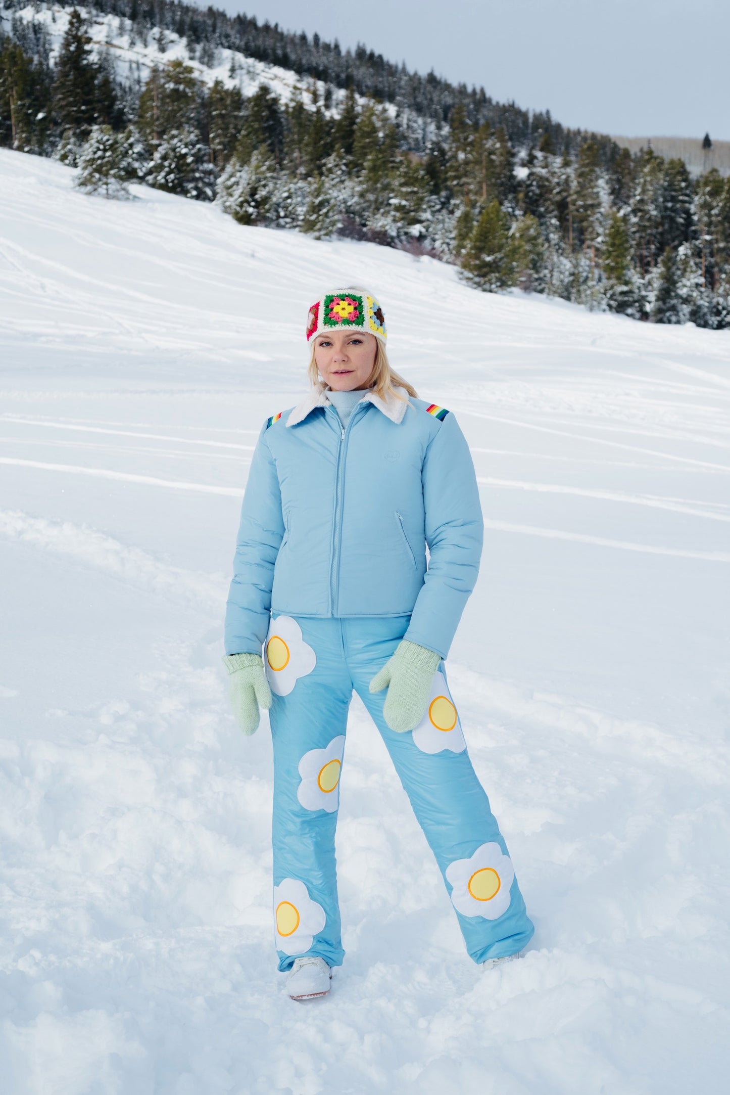 Sunny Sherpa Coat in Baby Blue
