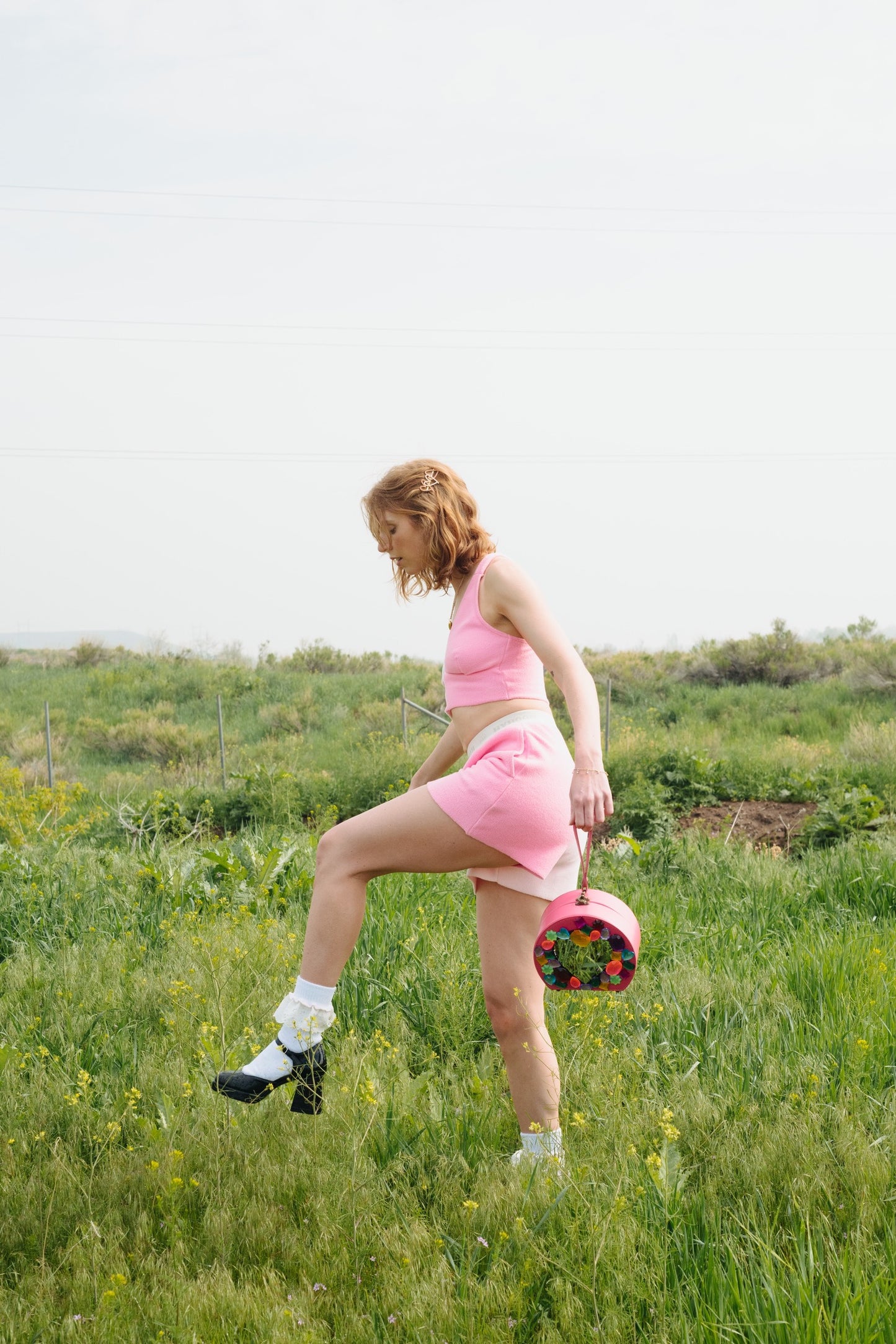 Fleece Boxer Short in Bubblegum