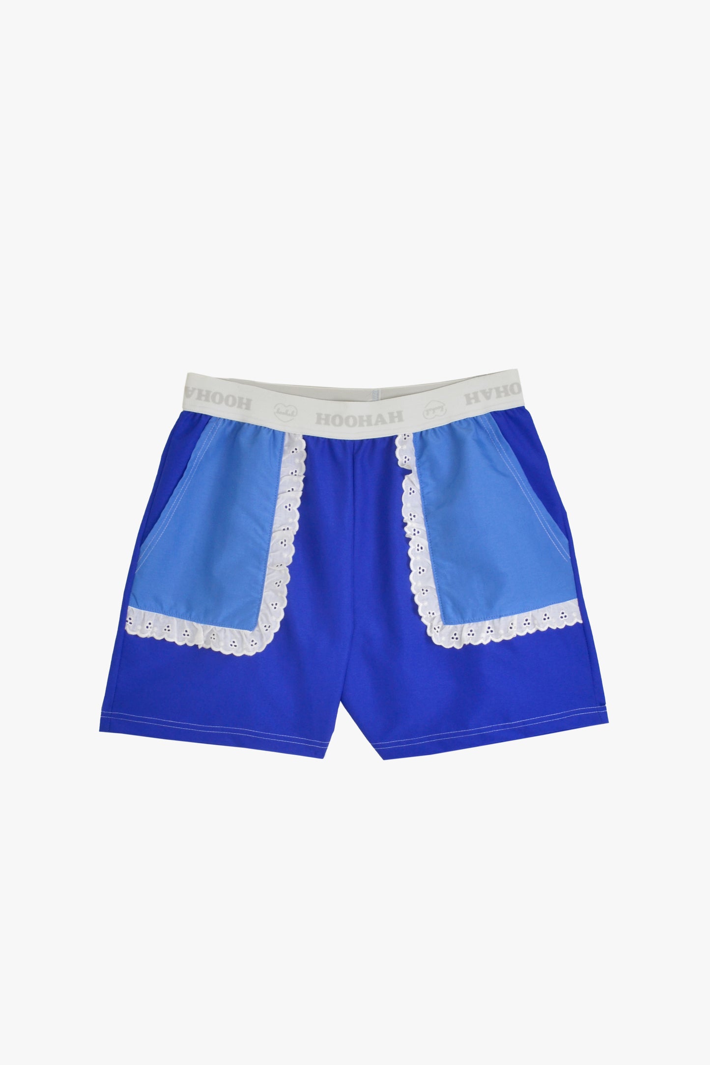 Ruffle Sport Short in Blue