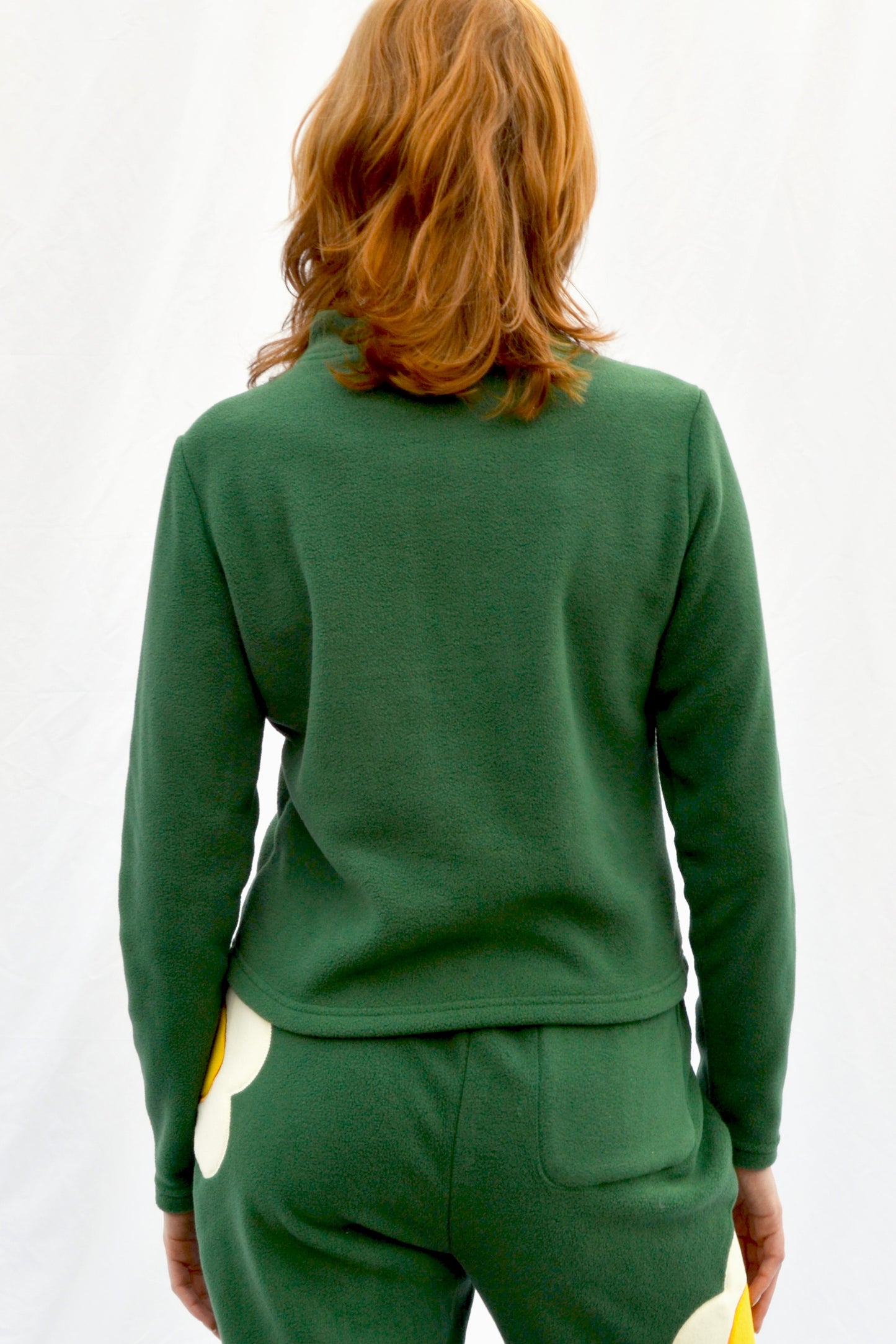 Fleece Sunny-Side Mock Neck in Pineneedle