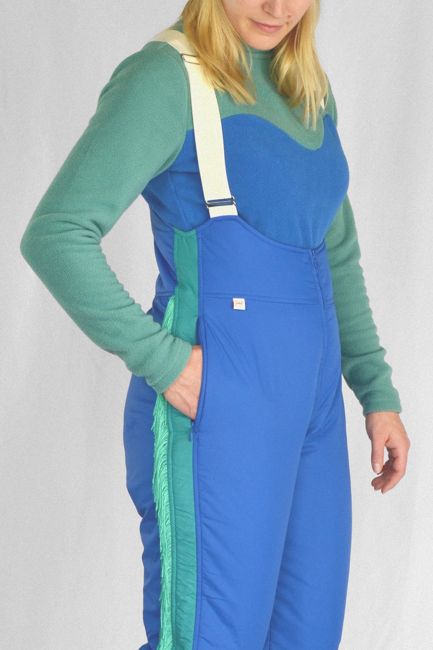 Western Bibs in Beryl Blue