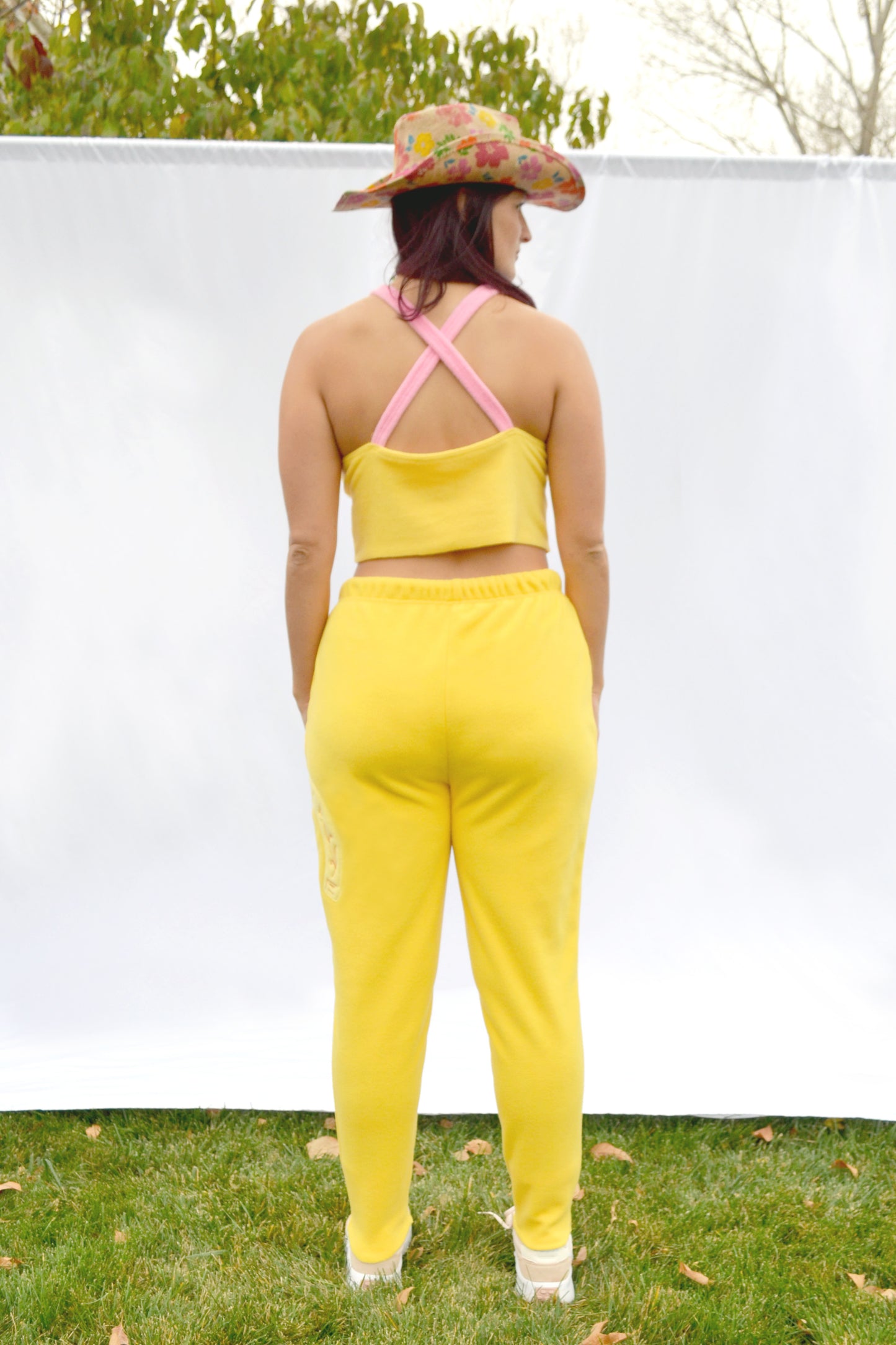 Fleece Lucky Joggers in Daffodil