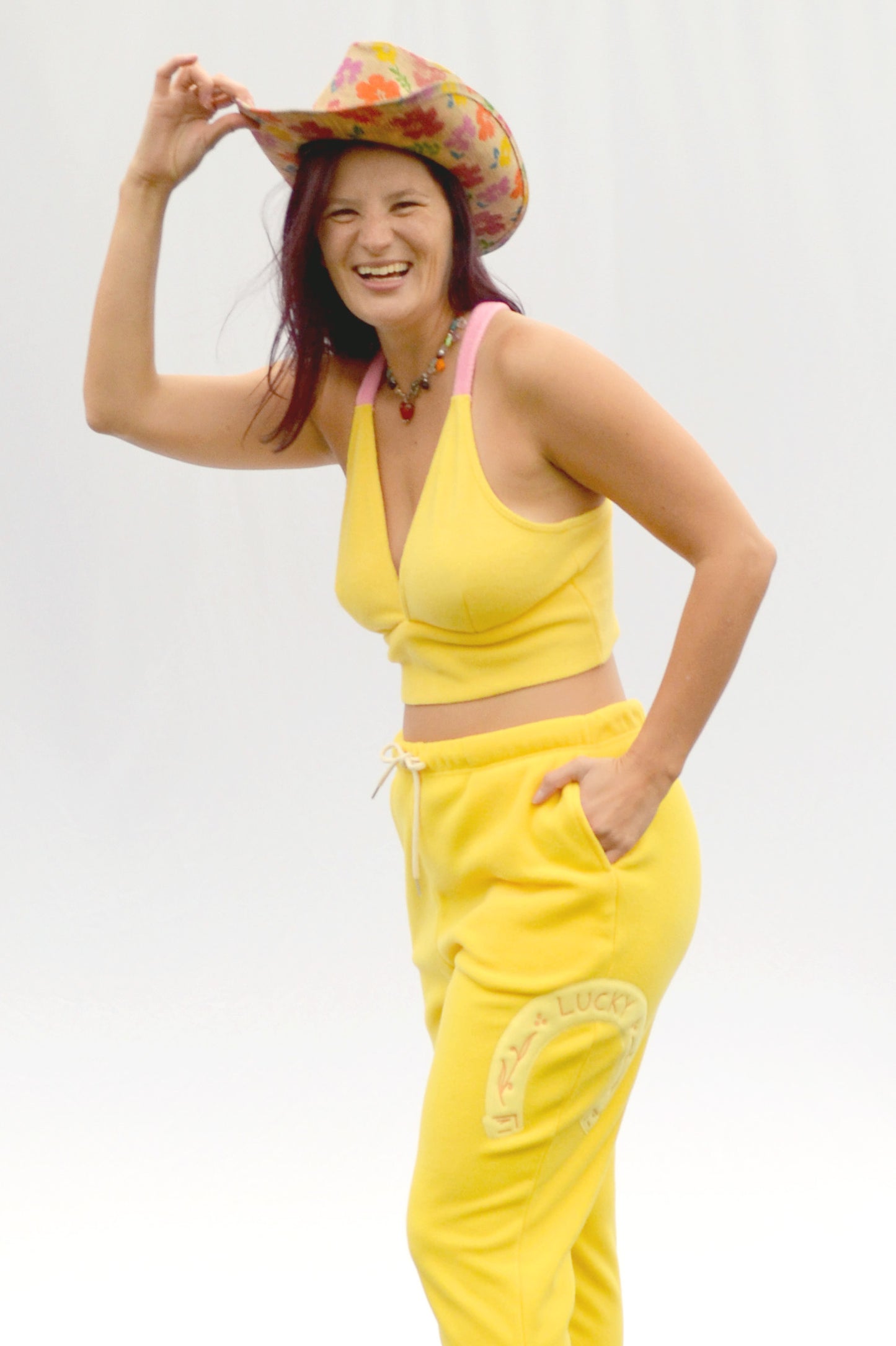 Fuzzy Crop Top in Daffodil