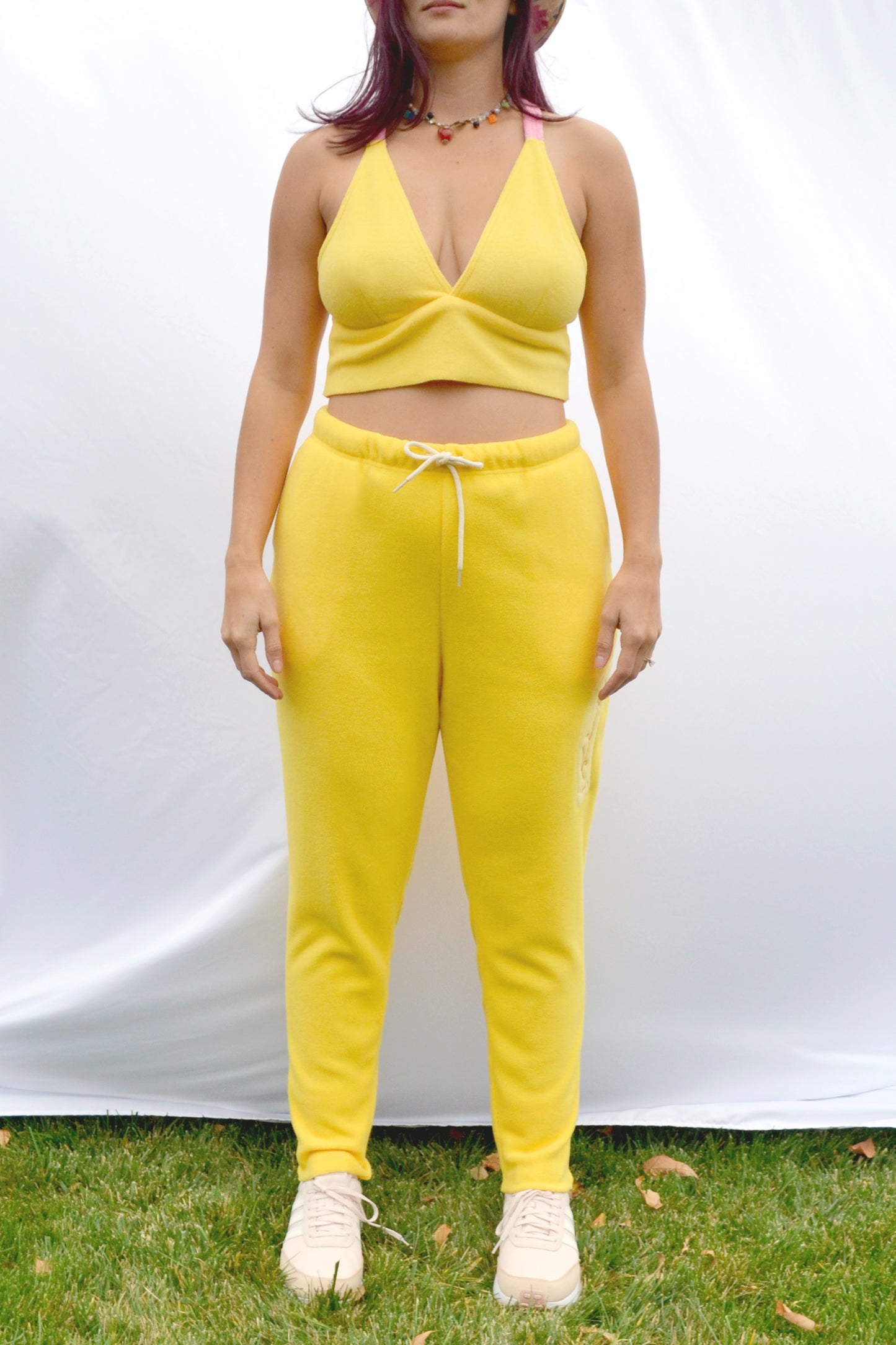 Fleece Lucky Joggers in Daffodil
