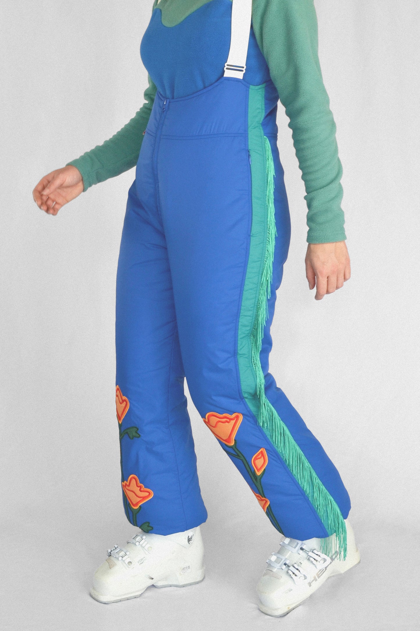 Western Bibs in Beryl Blue
