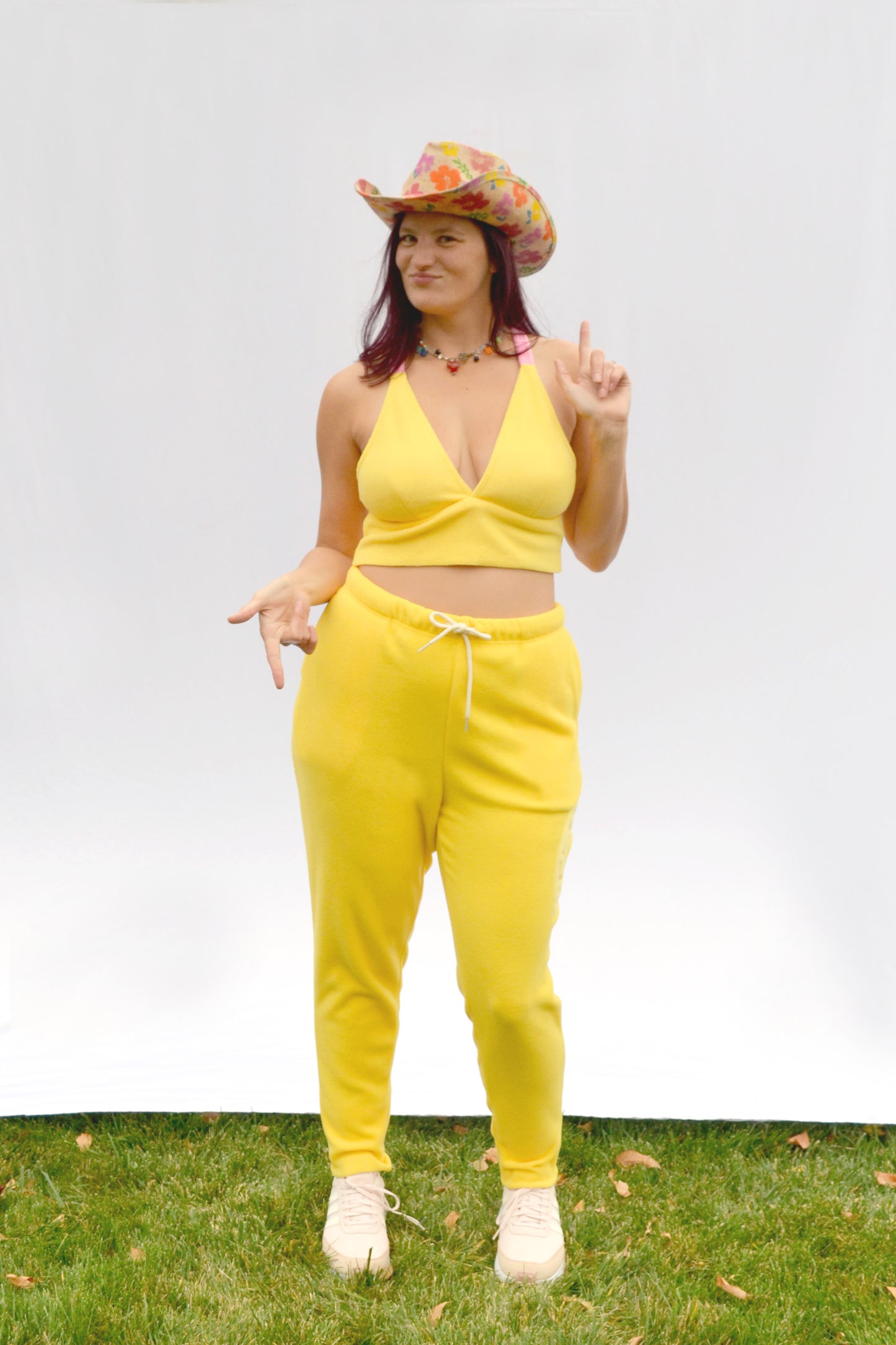 Fleece Bra Top in Daffodil