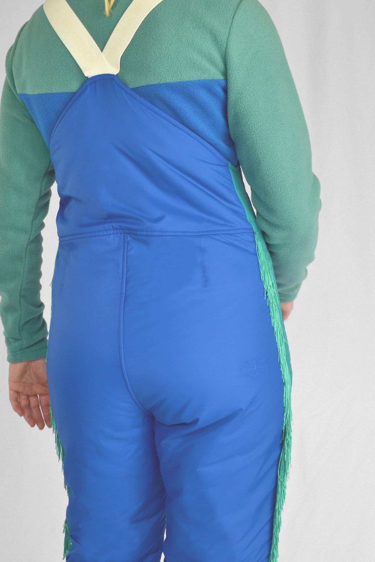 Western Bibs in Beryl Blue