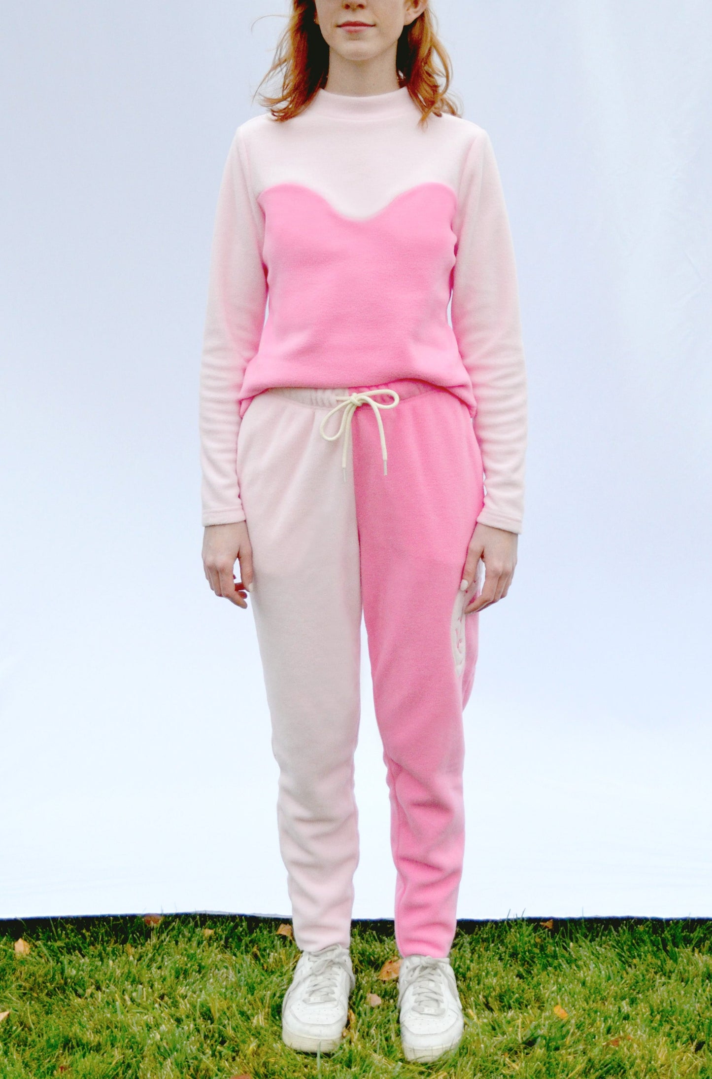 Fleece Lucky Joggers in Bubblegum