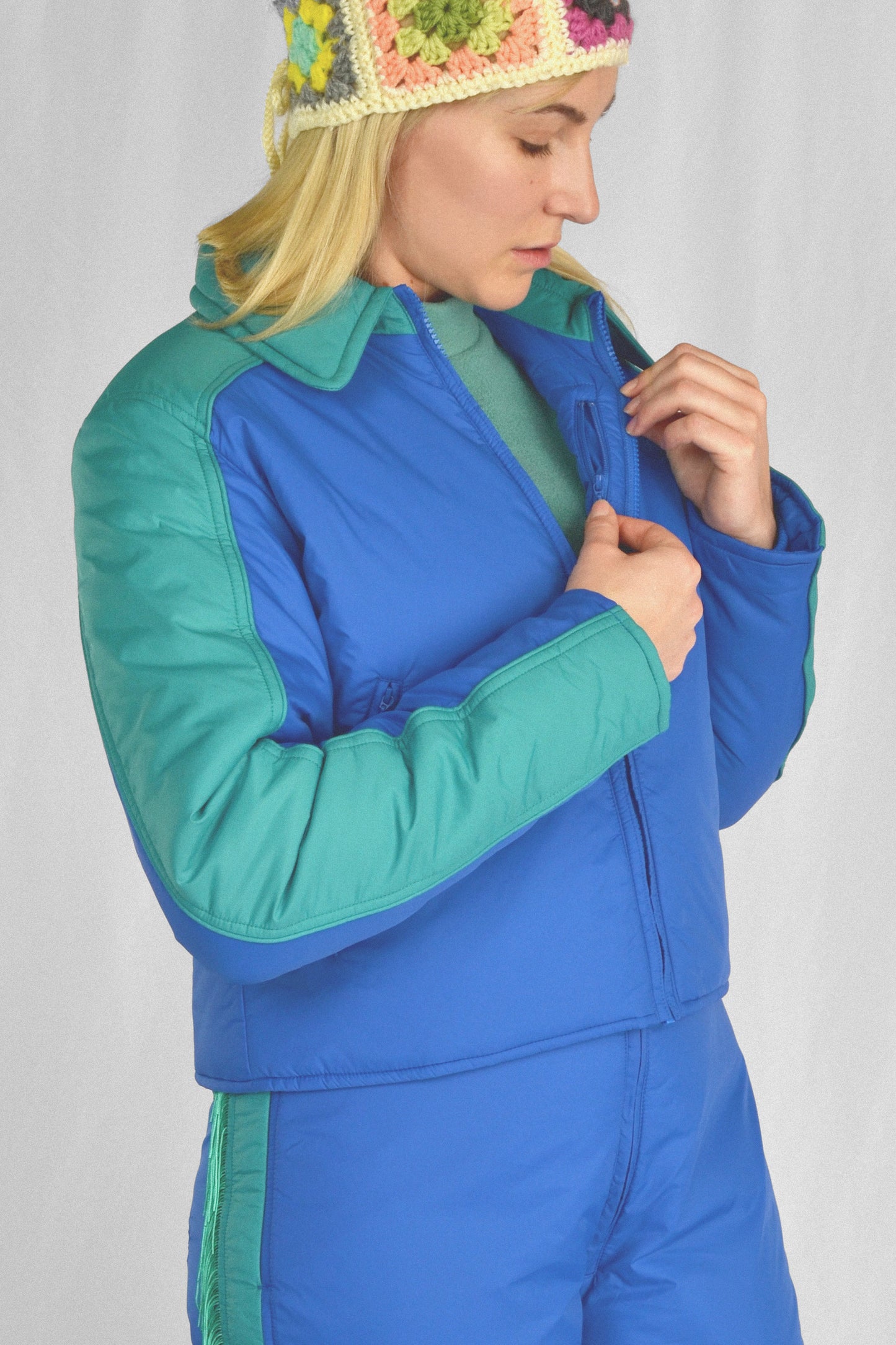 Western Coat in Beryl Blue
