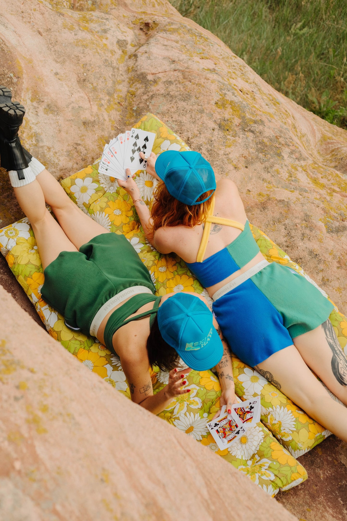 Fuzzy Crop Top in Beryl Blue