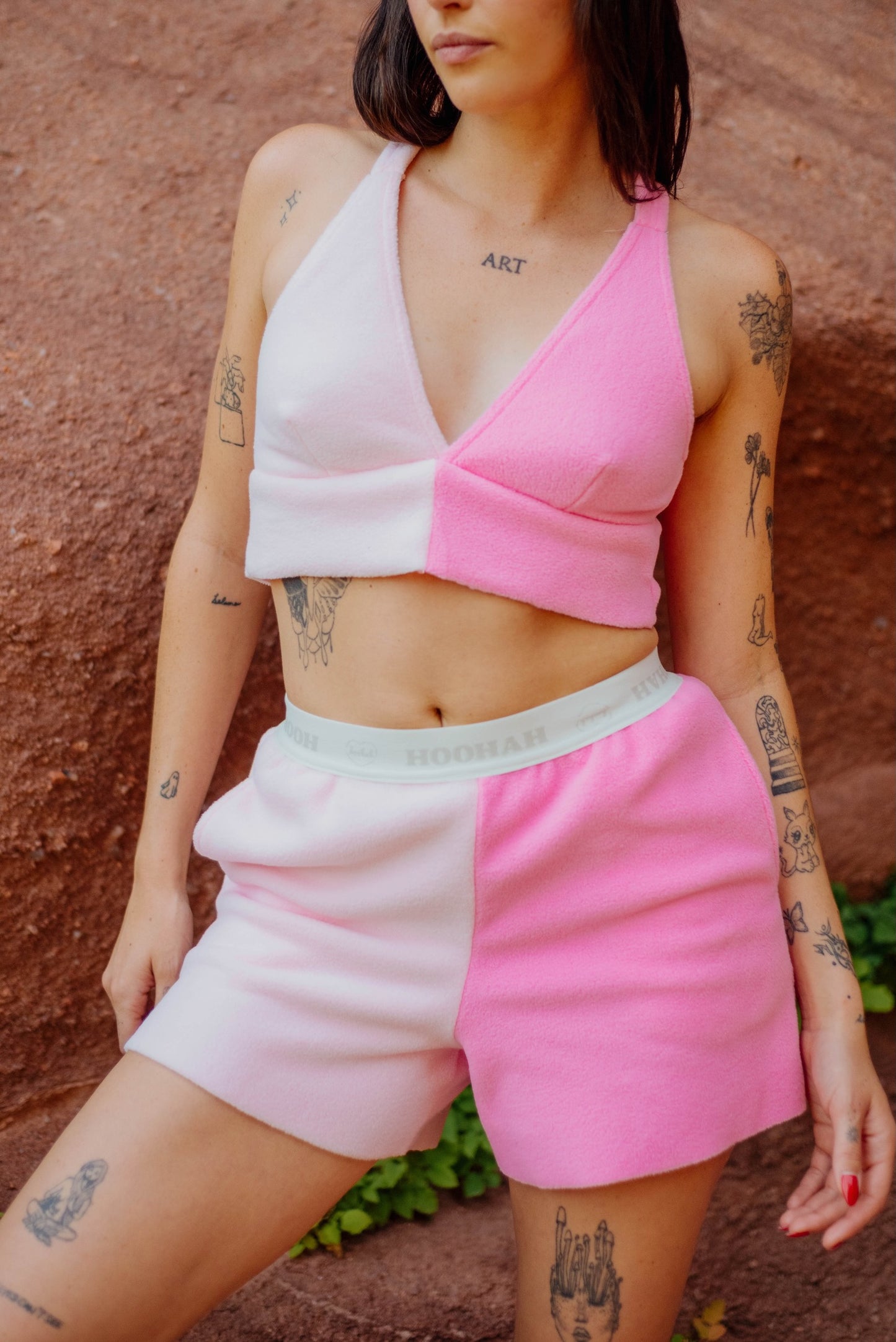 Fuzzy Crop Top in Bubblegum