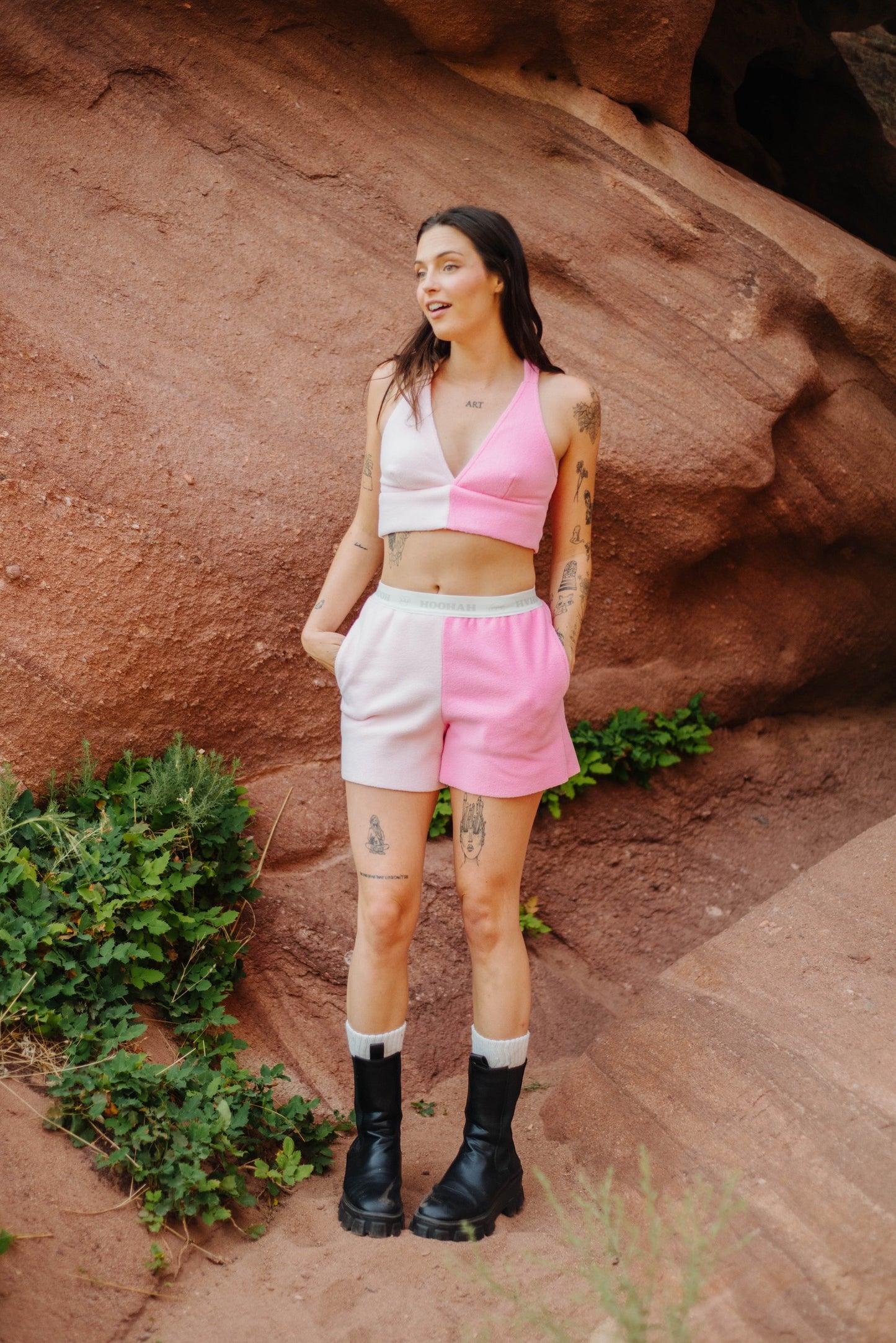 Fuzzy Crop Top in Bubblegum