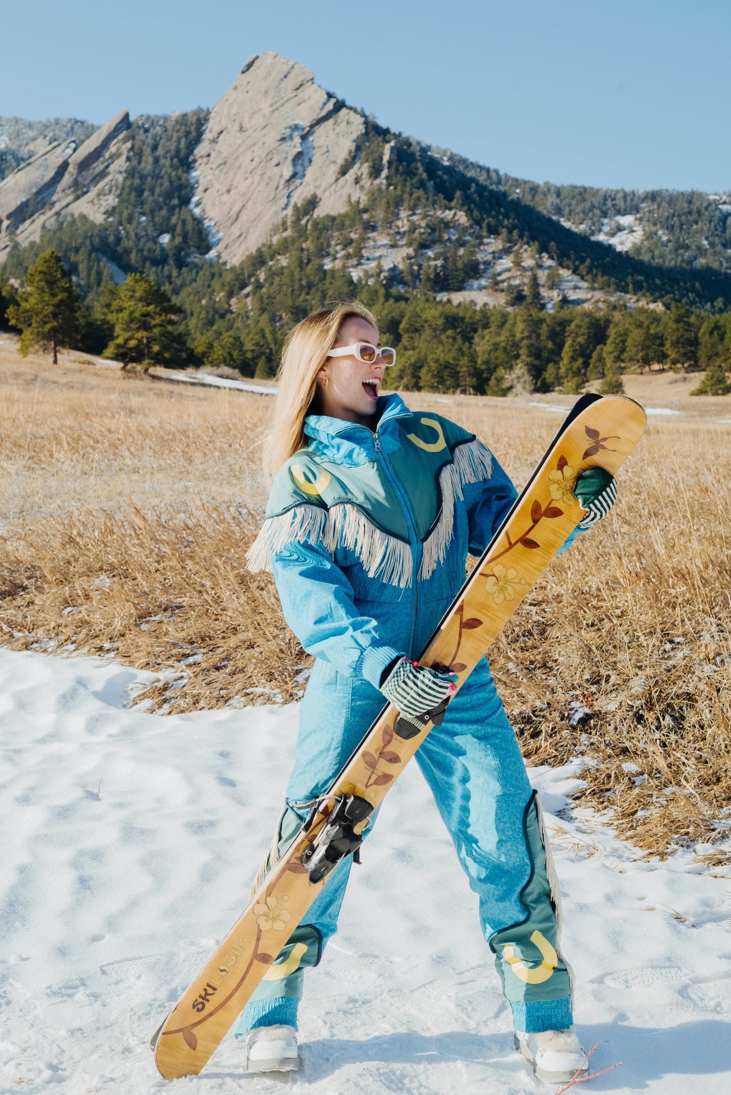 Horseshoe Onesie in Teal Area 51