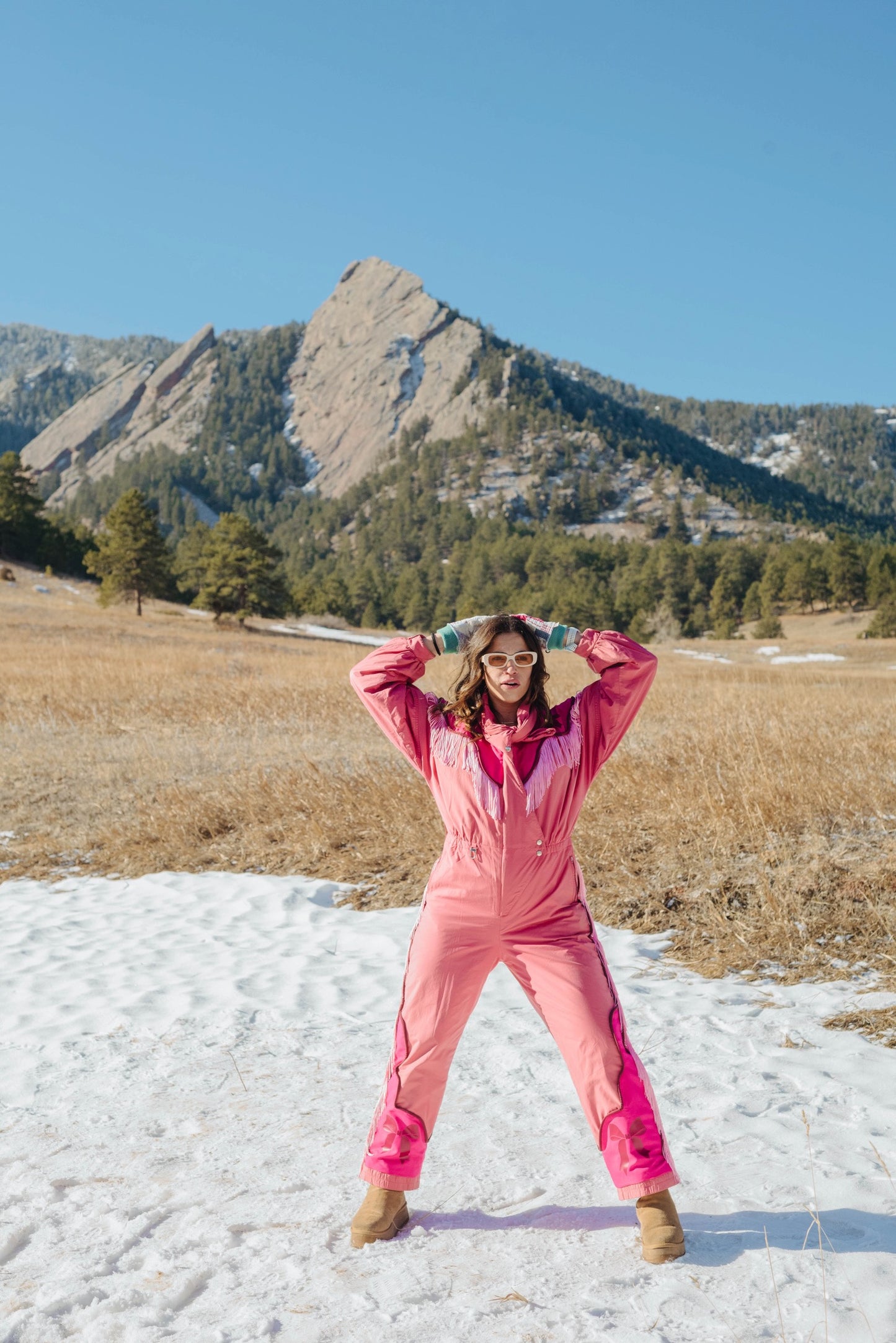 Bow Onesie in Rose Area 51
