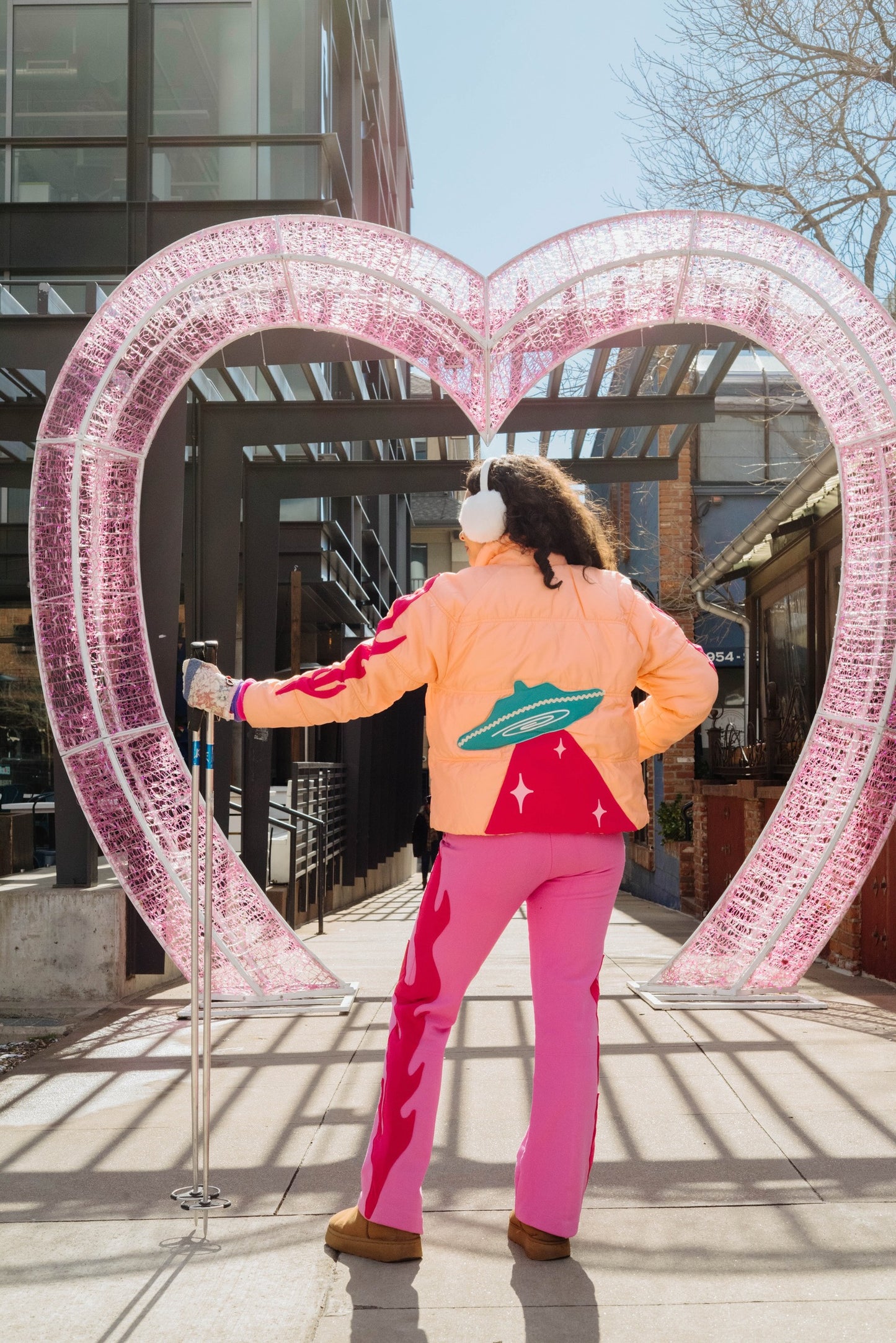 UFO Coat in Peach Area 51