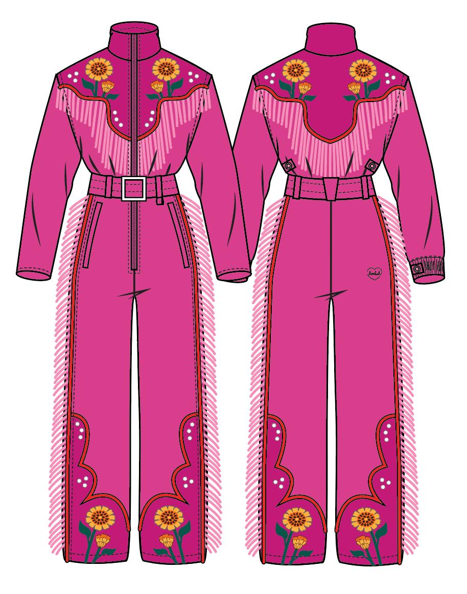 Loretta Western Ski Onesie