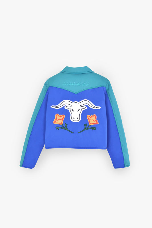 Western Coat in Beryl Blue