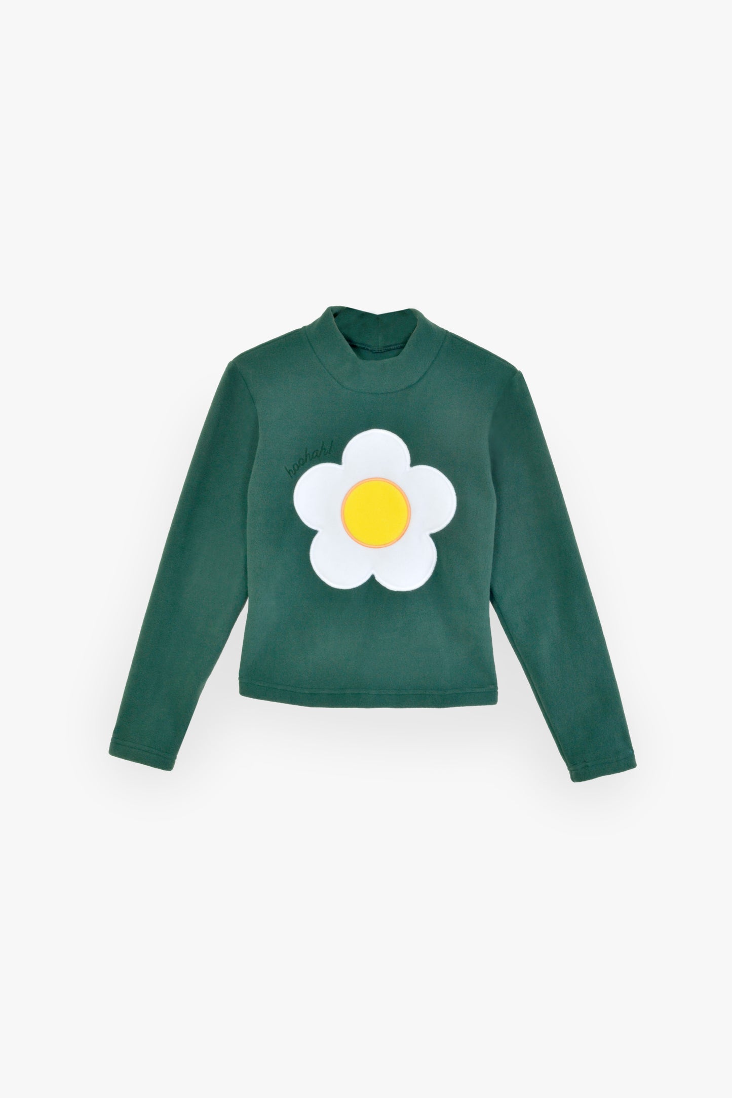 Fleece Sunny-Side Mock Neck in Pineneedle