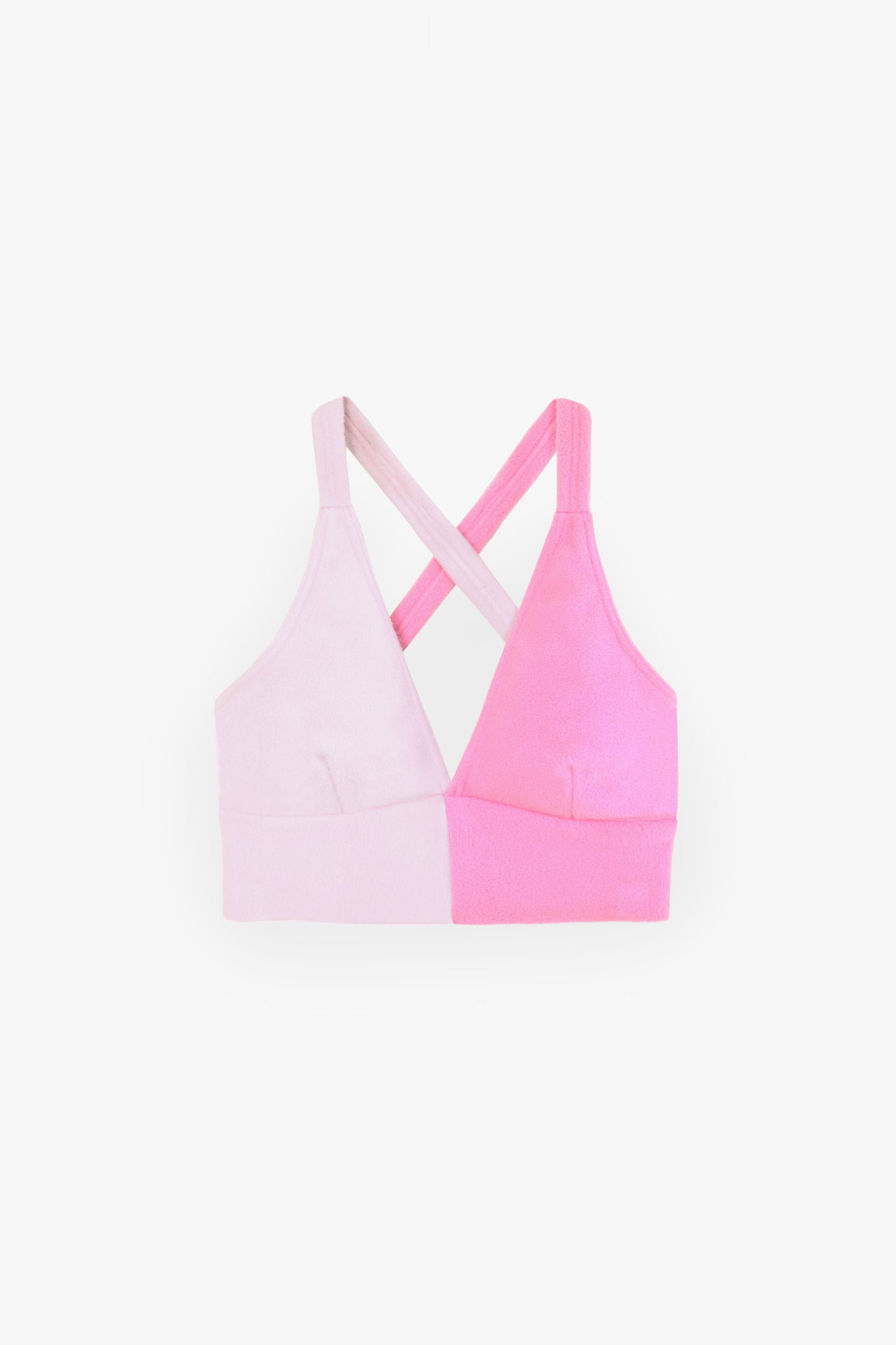 Fleece Bra Top in Bubblegum