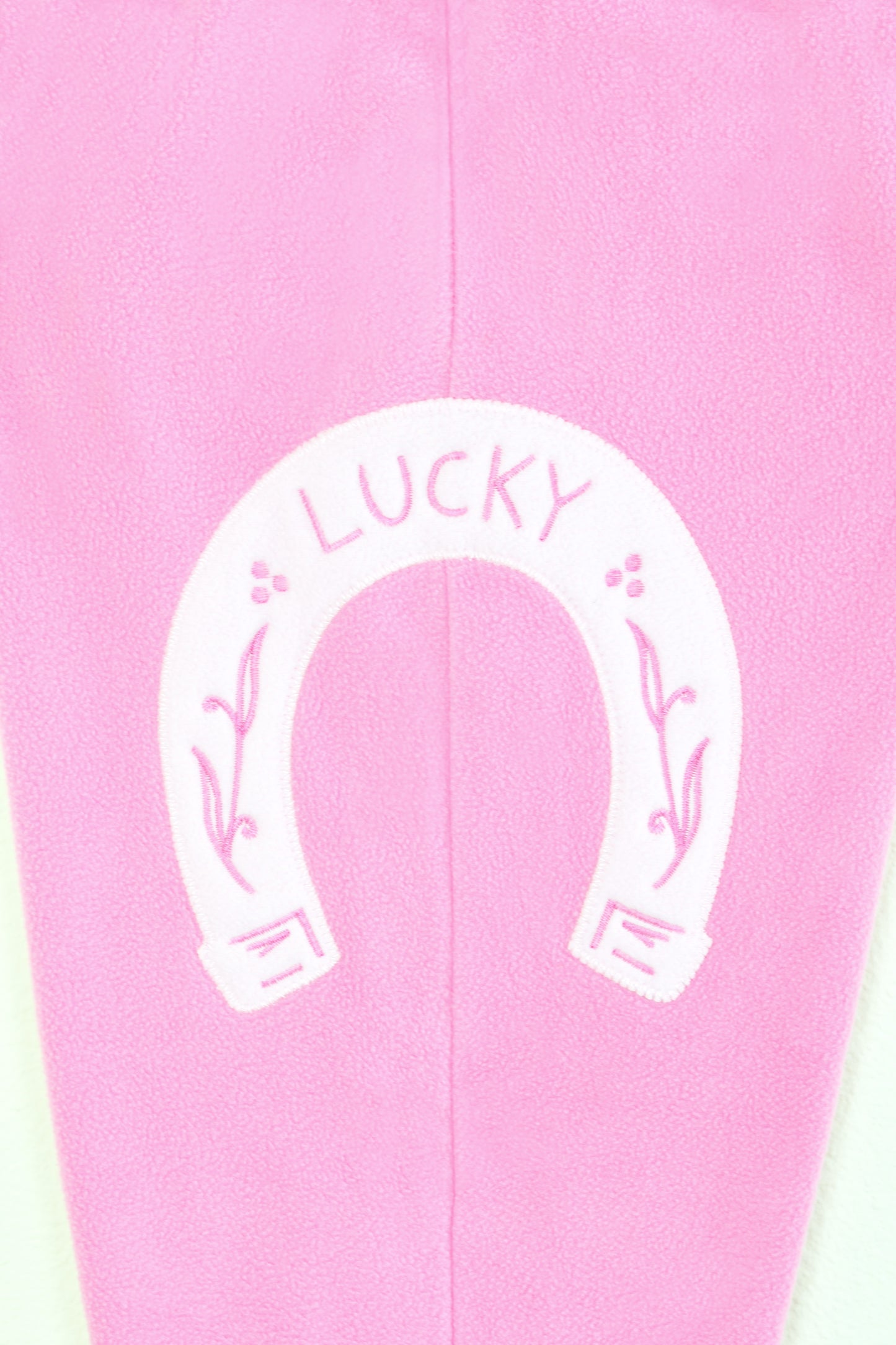 Fleece Lucky Joggers in Bubblegum