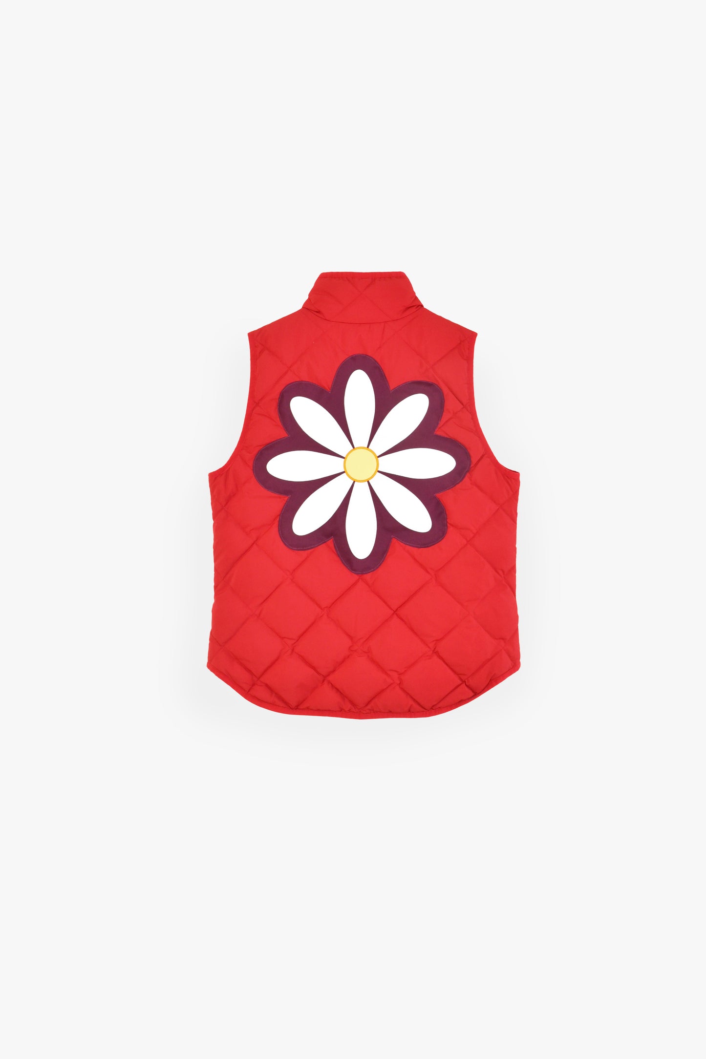 Daisy Vest in Red (up-cycled)