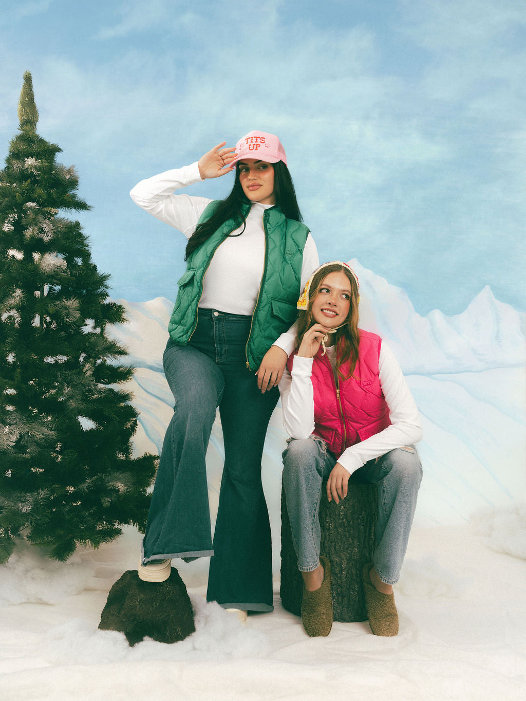 Tits Up Trucker Hat in Pink