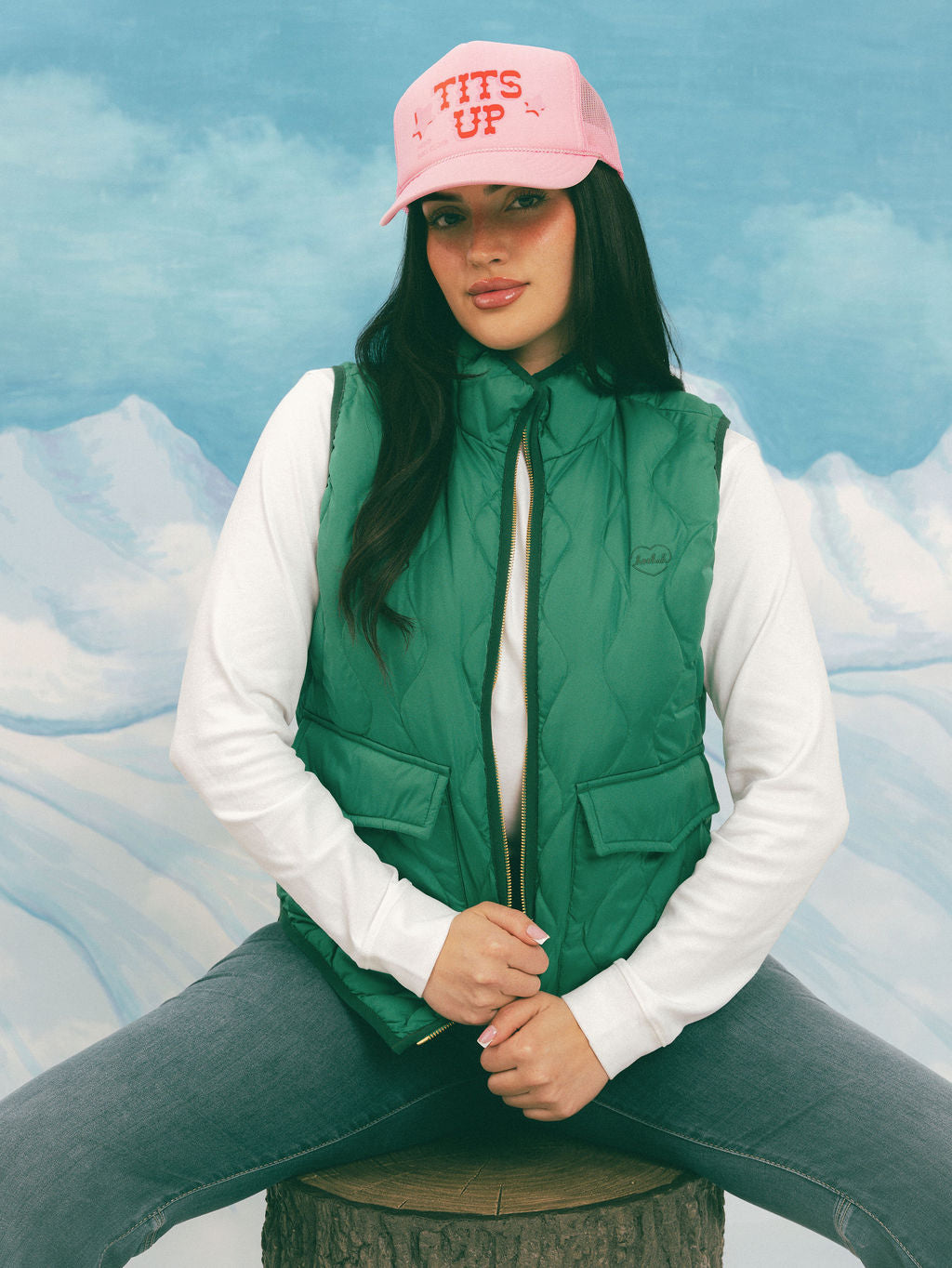 Daisy Vest in Emerald