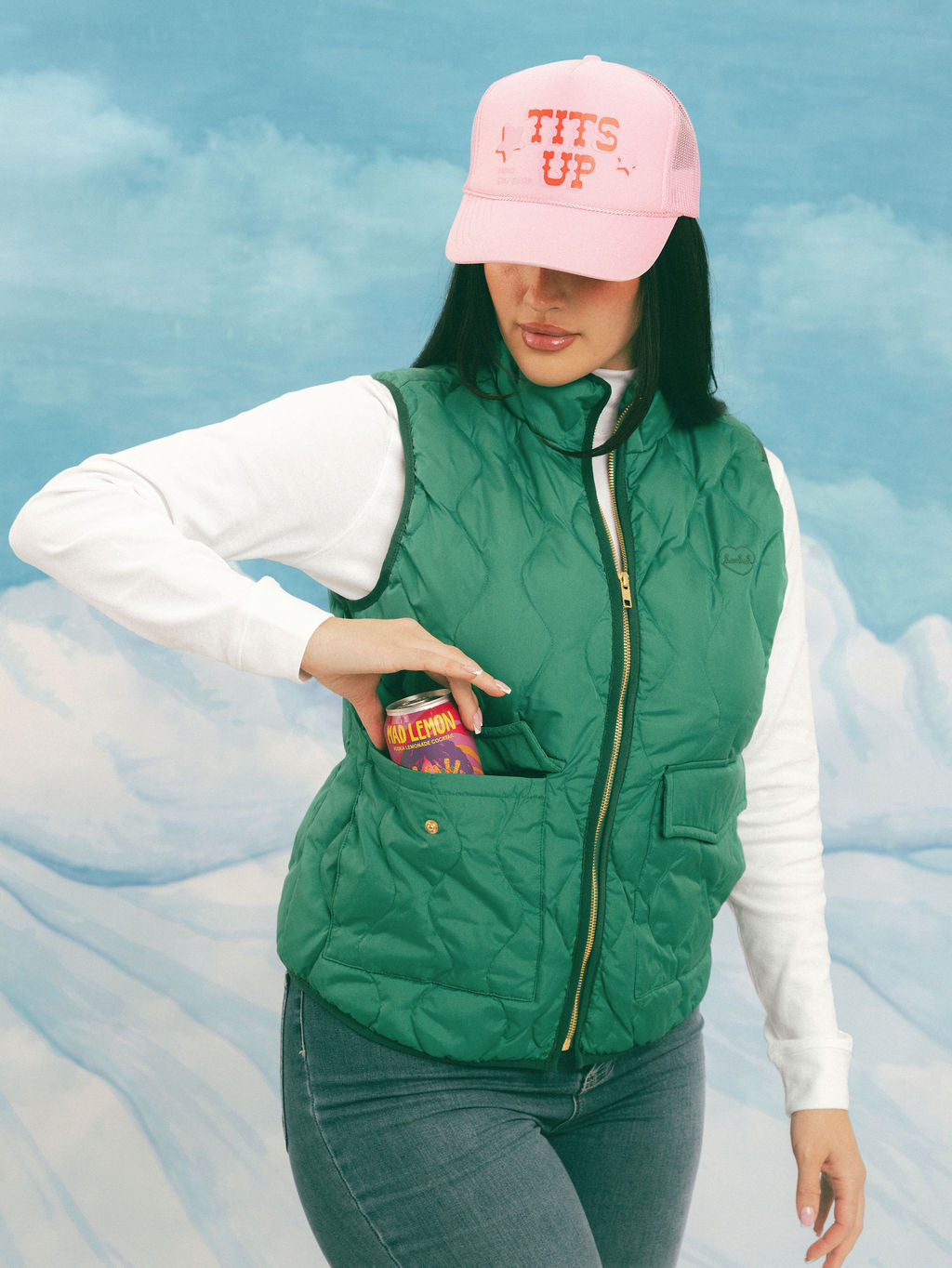 Daisy Vest in Emerald