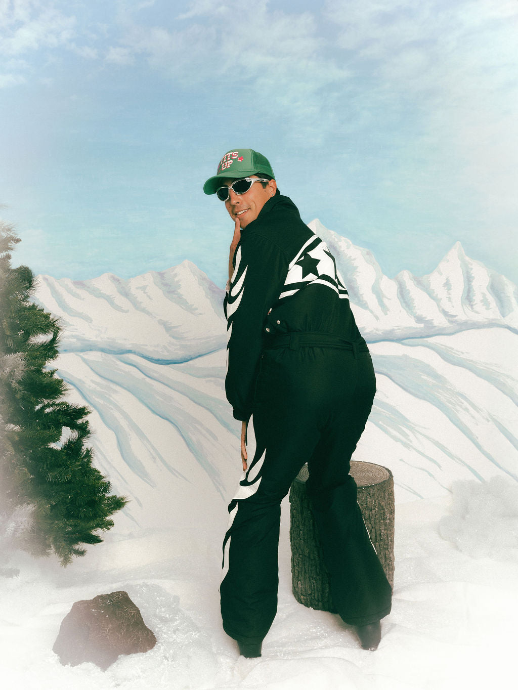 Knievel Flame Ski Onesie – Black Flame Snow Suit – Hoohah
