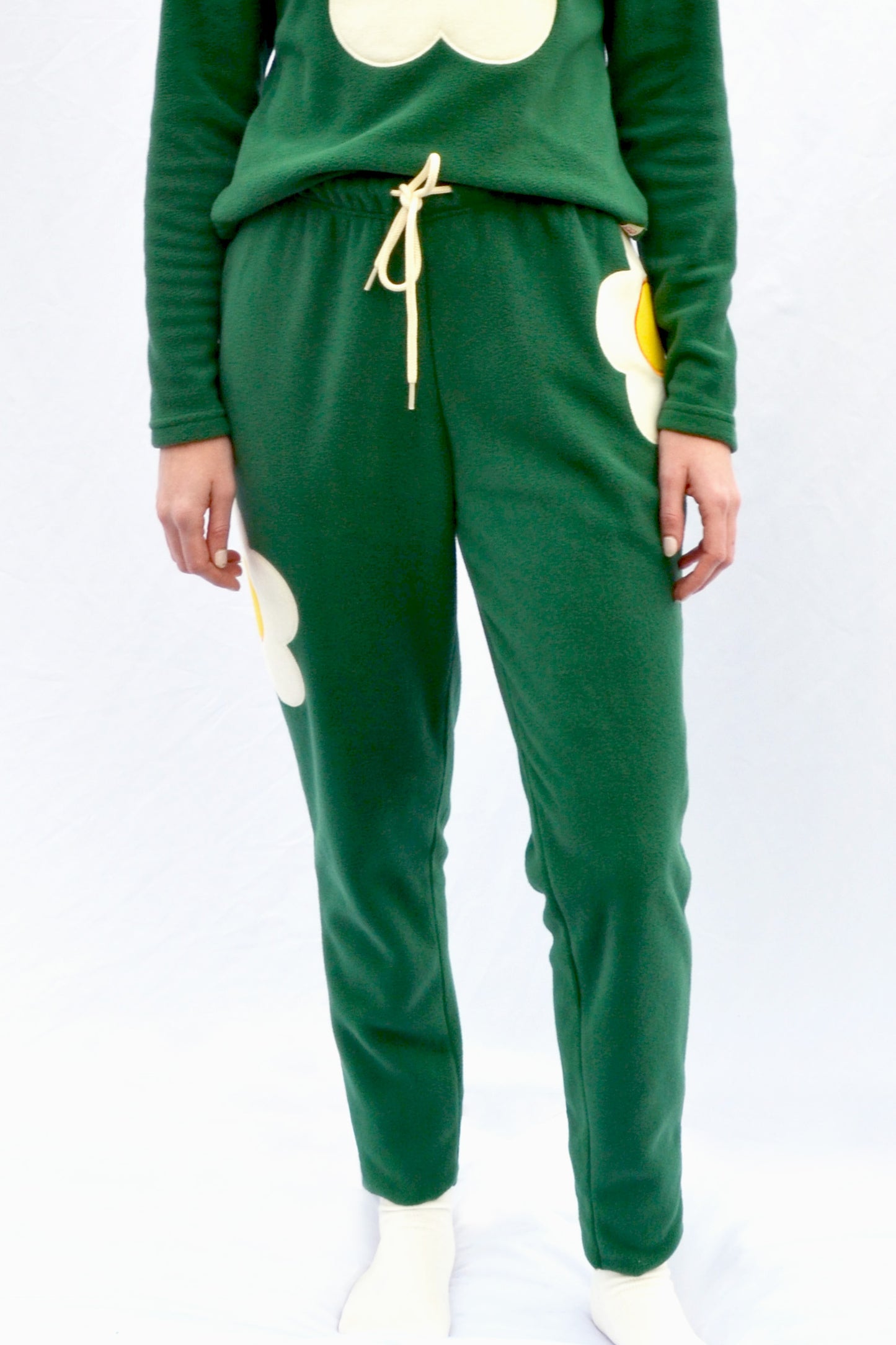 Fleece Sunny-side Joggers in Pineneedle