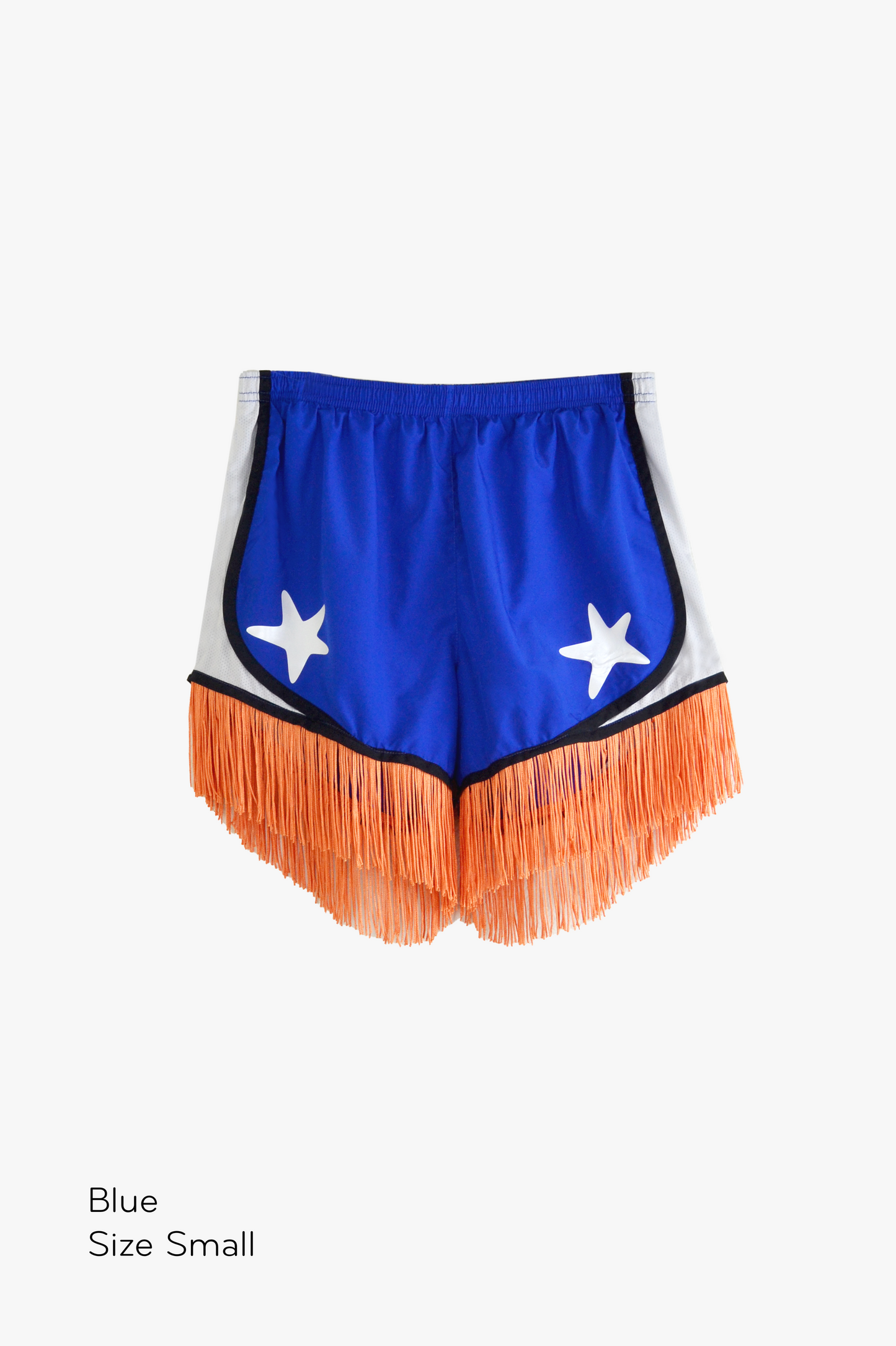 Star Studded Fringe Sport Short in Blue