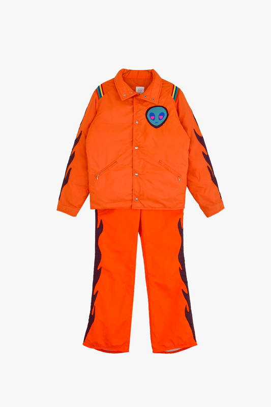 Flame Snow Suit in Orange Area 51