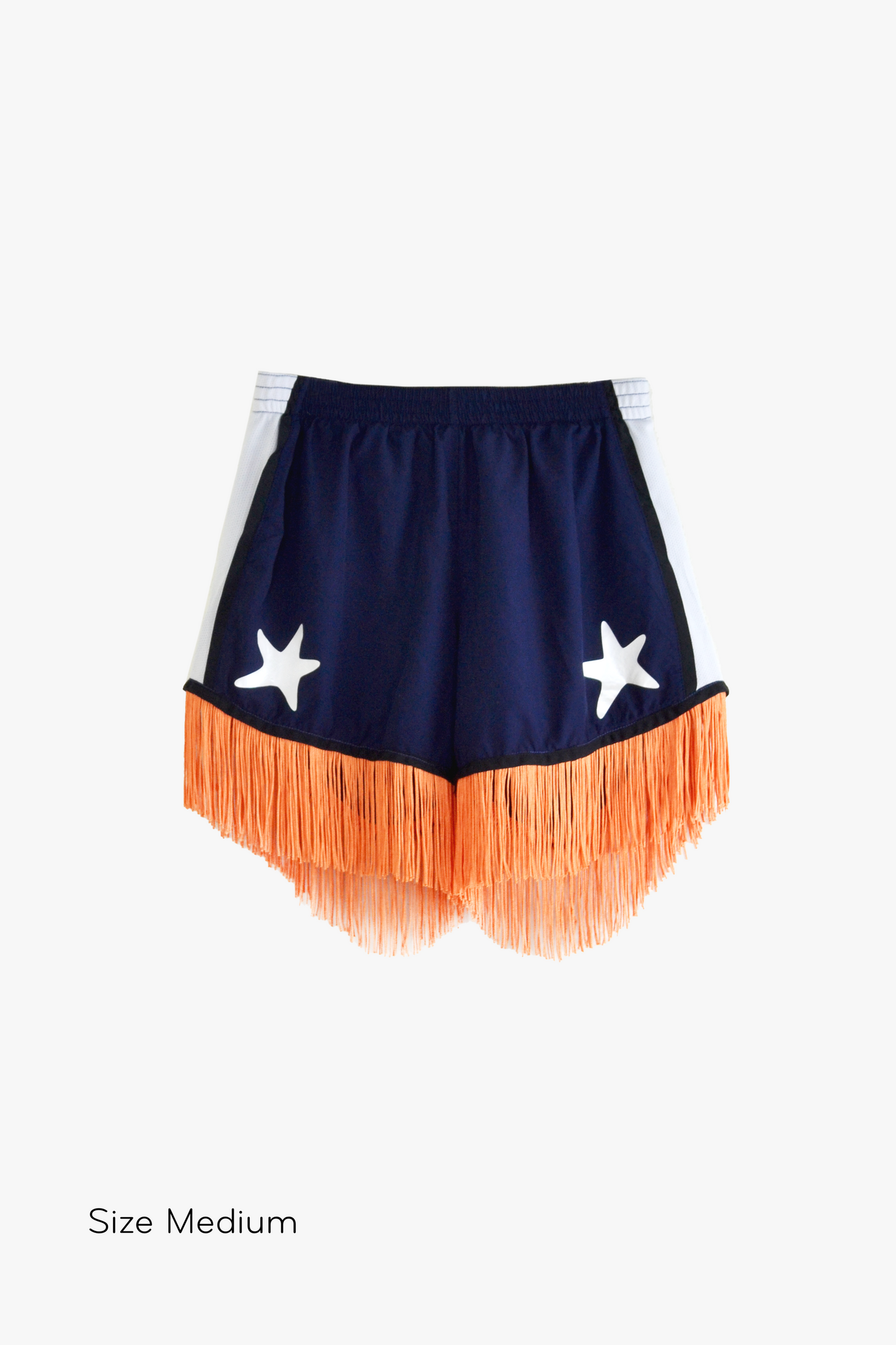 Star Studded Fringe Sport Short in Blue
