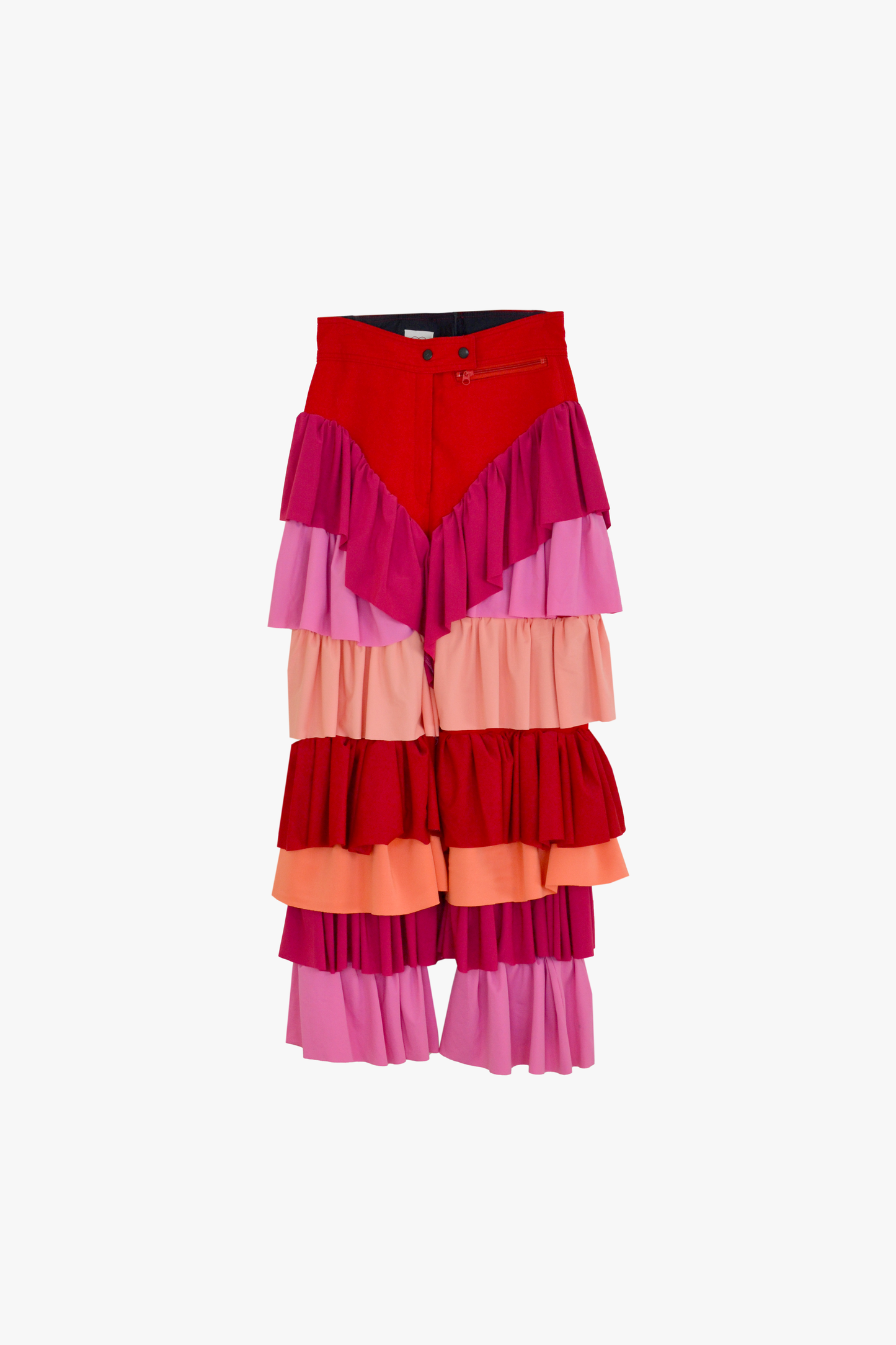 Ruffle Pants in Pink & Red Area 51