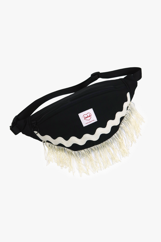 Fringe Fanny Pack in Black