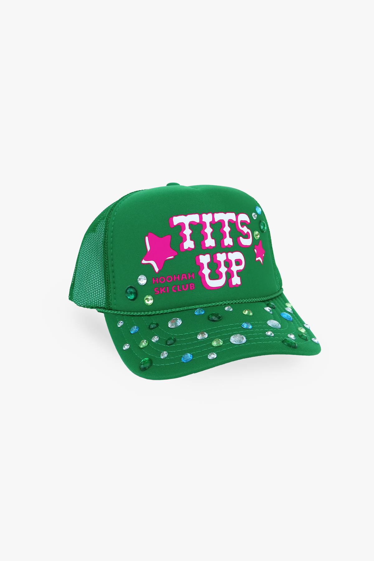 Stoned Tits Up Trucker Hat in Emerald (Limited Edition)