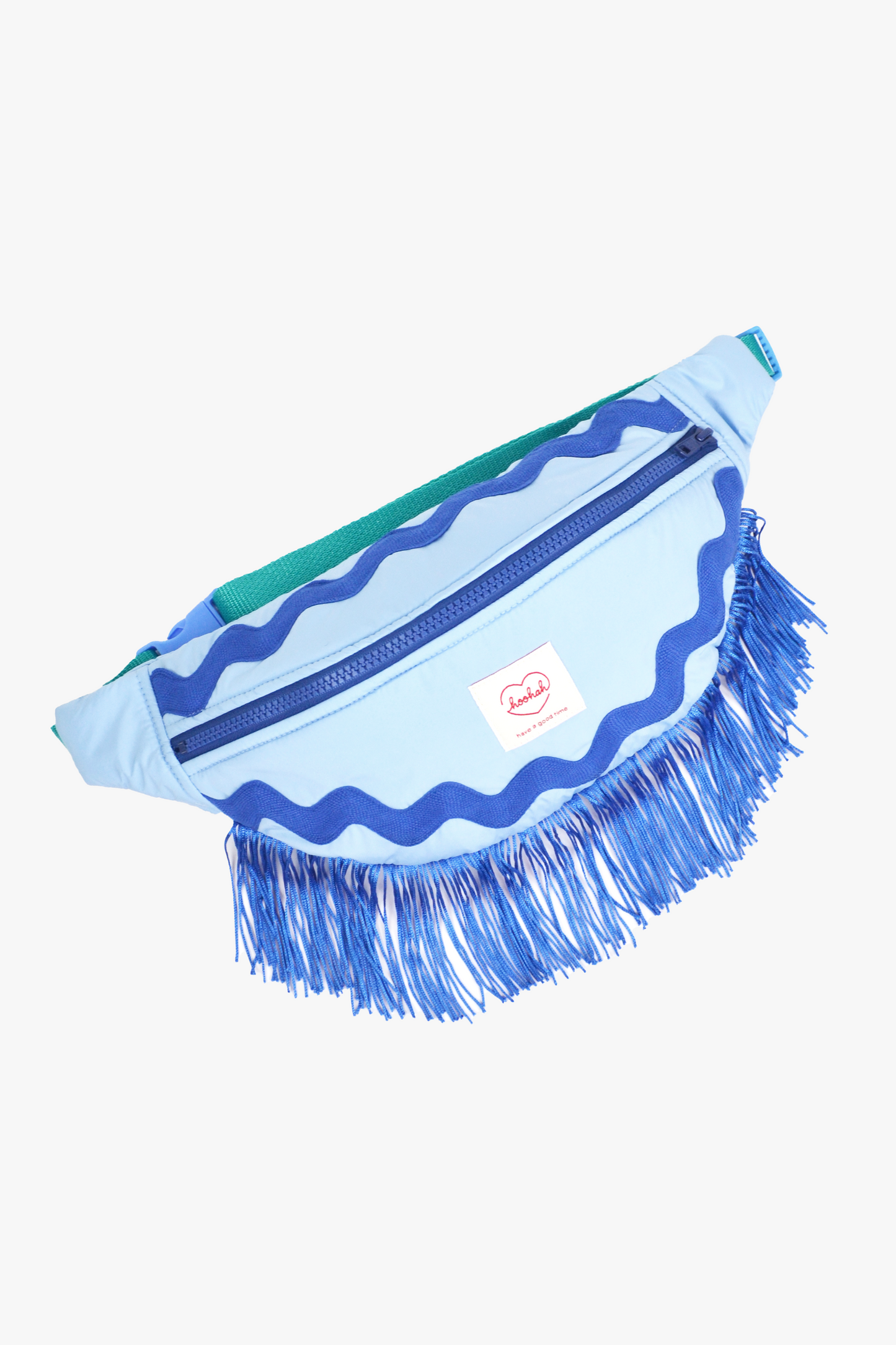 Fringe Fanny Pack in Baby Blue